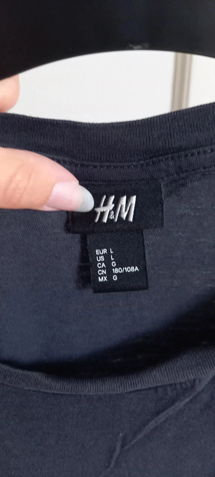 T-shirt imprimé H&M L bleu marine – photo 3